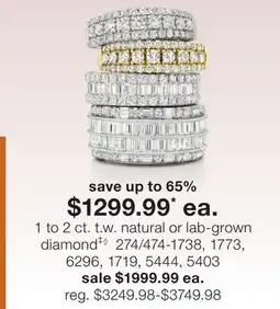 JC Penney 1 to 2 ct. t.w. natural or lab-grown diamond‡◊ offer