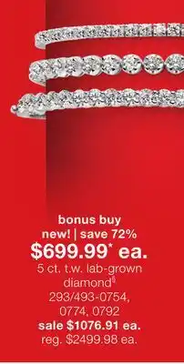 JC Penney 5 ct. t.w. lab-grown diamond§ offer