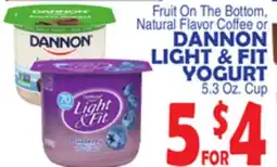 Bravo Supermarkets DANNON LIGHT & FIT YOGURT offer