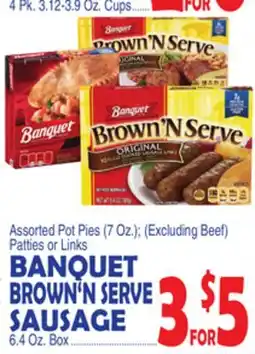 Bravo Supermarkets BANQUET BROWN'N SERVE SAUSAGE offer