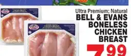 Bravo Supermarkets BELL & EVANS BONELESS CHICKEN BREAST offer