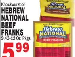 Bravo Supermarkets HEBREW NATIONAL BEEF FRANKS offer