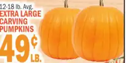 Bravo Supermarkets EXTRA LARGE CARVING PUMPKINS offer