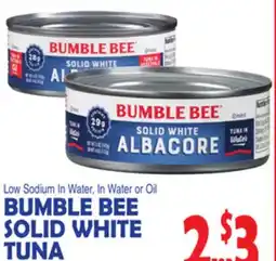 Bravo Supermarkets BUMBLE BEE SOLID WHITE TUNA offer
