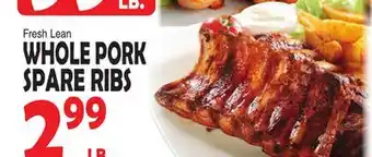 Bravo Supermarkets WHOLE PORK SPARE RIBS offer