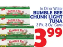 Bravo Supermarkets BUMBLE BEE CHUNK LIGHT TUNA offer