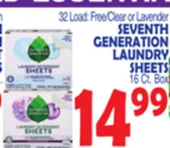 Bravo Supermarkets SEVENTH GENERATION LAUNDRY SHEETS offer