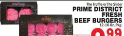 Bravo Supermarkets PRIME DISTRICT FRESH BEEF BURGERS offer