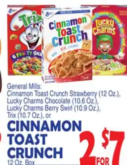Bravo Supermarkets GENERAL MILLS: CINNAMON TOAST CRUNCH 12 OZ. BOX offer