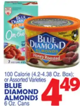 Bravo Supermarkets BLUE DIAMOND ALMONDS 6 Oz. Cans offer