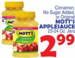 Bravo Supermarkets MOTT'S APPLESAUCE offer