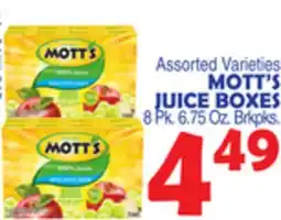Bravo Supermarkets MOTT'S JUICE BOXES offer