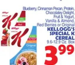 Bravo Supermarkets KELLOGG'S SPECIAL K CEREAL offer