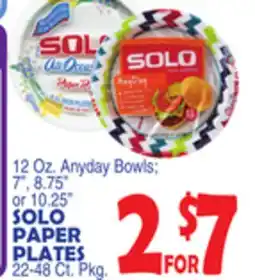 Bravo Supermarkets SOLO PAPER PLATES offer