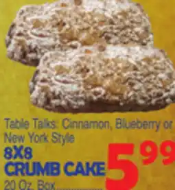 Bravo Supermarkets 8X8 CRUMB CAKE offer