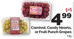 Weis Markets Carnival, Candy Hearts, or Fruit Punch Grapes offer