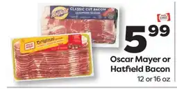 Weis Markets Oscar Mayer or Hatfield Bacon offer