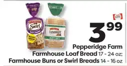 Weis Markets Pepperidge Farm Farmhouse Loaf Bread 17-24 oz Farmhouse Buns or Swirl Breads 14-16 oz offer