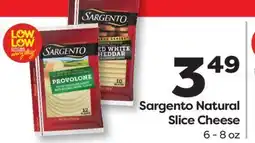 Weis Markets Sargento Natural Slice Cheese offer