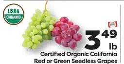 Weis Markets California Red or Green Seedless Grapes offer