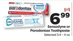 Weis Markets Sensodyne or Parodontax Toothpaste offer
