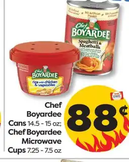 Weis Markets Chef Boyardee Cans 14.5-15 oz Chef Boyardee Microwave Cups 7.25-7.5 oz offer