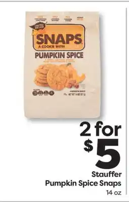 Weis Markets Stauffer Pumpkin Spice Snaps offer
