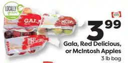 Weis Markets Gala, Red Delicious, or McIntosh Apples offer