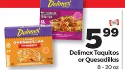 Weis Markets Delimex Taquitos or Quesadillas offer