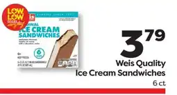 Weis Markets Weis Quality Ice Cream Sandwiches offer