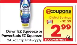 Weis Markets Dawn EZ Squeeze or PowerSuds EZ Squeeze offer