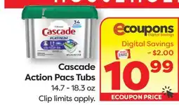 Weis Markets Cascade Action Pacs Tubs offer