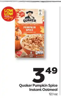 Weis Markets Quaker Pumpkin Spice Instant Oatmeal offer