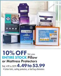 Boscov's ENTIRE STOCK Pillow or Mattress Protectors offer