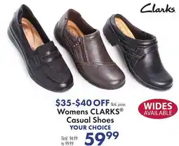 Boscov's Womens CLARKS Casual Shoes offer