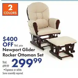 Boscov's Newport Glider Rocker Ottoman Set offer