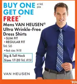Boscov's Mens VAN HEUSEN Ultra Wrinkle-Free Dress Shirts offer