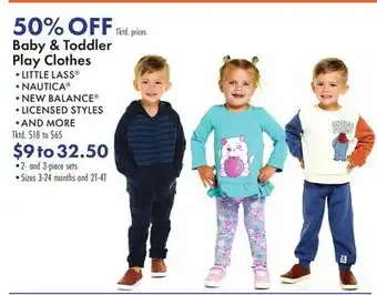 Boscov's Baby & Toddler Play Clothes offer