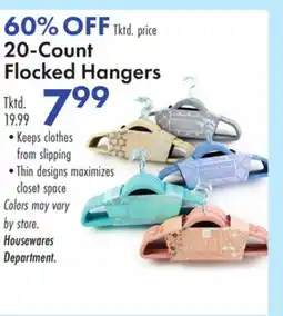 Boscov's 20-Count Flocked Hangers offer