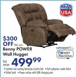 Boscov's Benny POWER Wall Hugger offer