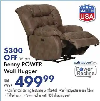 Boscov's Benny POWER Wall Hugger offer