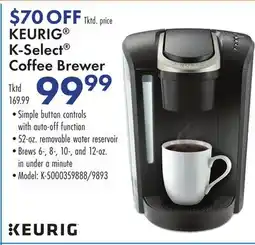 Boscov's KEURIG K-Select Coffee Brewer offer