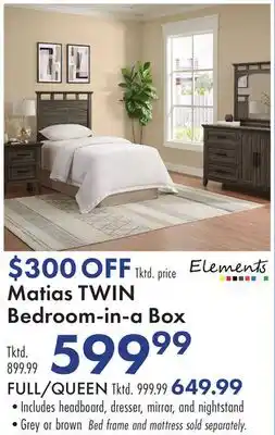 Boscov's Matias TWIN Bedroom-in-a Box offer