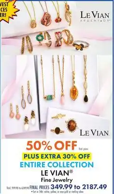 Boscov's ENTIRE COLLECTION LE VIAN Fine Jewelry offer