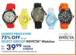 Boscov's SELECT GROUP INVICTA Watches offer