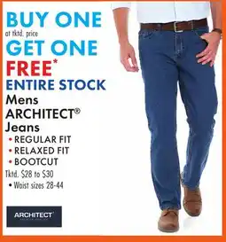 Boscov's Mens ARCHITECT Jeans offer