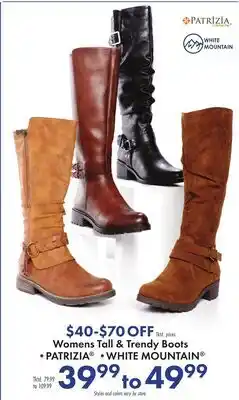 Boscov's Womens Tall & Trendy Boots offer