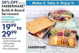Boscov's FARBERWARE Build-A-Board Serveware offer