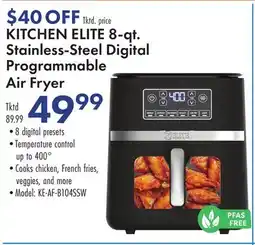 Boscov's KITCHEN ELITE 8-qt. Stainless-Steel Digital Programmable Air Fryer offer