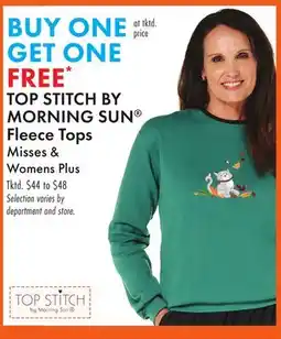 Boscov's TOP STITCH BY MORNING SUN Fleece Tops offer